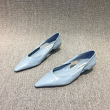 kamames Station Women's Shoes 2024 Spring New European PU Thin Heels Shallow Mouth Pointy Hollowed-Out Cats And Casual Single Shoes