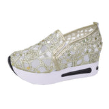 kamames And Autumn Pro-Style Summer Net Sheet Shoes With Thick Heels, Set Feet And Low Upper Casual Shoes Are Fashionable To Wear Overfoot Casual Shoes