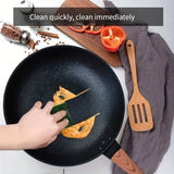 KANGSHIDA Large Cast Iron Chef's Pan - 30CM-34CM Non-Stick Coating, Easy Cleaning, Ergonomic Handle, Versatile Kitchen Cookware for Frying, Searing, Baking, and Serving - Durable, Heat-Resistant, and PFOA-Free