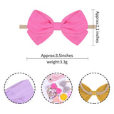 3.5inches Cute Baby Headband For Girls Elastic Rope Turban Bows kids Stretch Princess Solid Hair Bands Headwear Hair Accessories