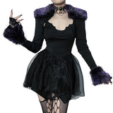 kamames Sling Net Stitching Irregular Dress Women's 2024 Dark Wind New Fashion Slim Skirt