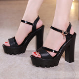 kamames Super High Heels, Thick Heels, Waterproof Platform Sandals, Women's Extra Small Size Muffin Thick Soles, Models, Cheongsam, Walking Shoes.