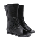 kamames Heel Women's Sandals New Fish Mouth Shoes High Tube Sandals Students Fashion Comfortable Soft-Soled Roman Women's Shoes