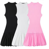 kamames New Balloon Version Rib Slim Dress With Bare Back 0085361