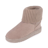 kamames kamames Winter New Flat-Bottomed Woolen Mouth Snow Boots Women's Cotton Shoes Comfortable Short Tube Velvet Pregnant Women's Anti-Skid Shoes