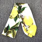 kamames Lemon Printed Yellow 50S 60S Women Hairband Cotton Retro Vintage Hair Accessories for Party Pin Up Rockabilly Wire Scarf