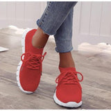 kamames Women Shoes 2022 Summer Mesh Breathable Sneakers Women Platform Casual Sport Shoes Women Comfort Lace Up Running Shoes Plus Size