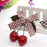 kamames Hot Sell Retro Vintage 50s 60s Women Cherry Bow Hair Clip Hairpins For Pinup Girls Vintage Party Vaction Hair Accessories