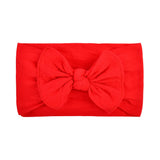 1PCS New Cotton Solid Baby Headband For Cute Girls Kid Wide Bow Knot Turban Elastic Hairbands Handmade Headwear Hair Accessories