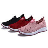 kamames Summer Women Shoes Women Breathable Mesh Sneakers Shoes Ladies Slip on Flats Socofy Loafers Shoes Fashion Trainers Women