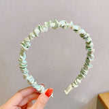 2021 New Women Girls Sweet Colorful Folds Bubble Simple Hairbands Sweet Headband Hair Hoops Hair Band Fashion Hair Accessories