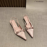 kamames High-Heeled Baotou Sandals Fairy Shoes 2024 New Spring And Summer French With Skirt Back Empty Tripping Single Shoes