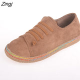 kamames New Spring Women Flats Shoes Loafers Round Toe Wide Shallow Slip-on Casual Lady Flats Shoes Oxford Shoes For Women