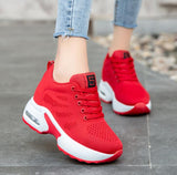 kamames Women Lightweight Sneakers Vulcanize Shoes Outdoor Sport Shoes Breathable Mesh Comfort Casual Shoes Air Cushion Lace Up