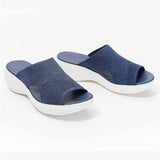 kamames Women's Shoes Summer 2022 Plus Size Wedge Platform Sandals Soft Bottom Beach Muje Ladies Outdoor Light closed toe Flat Slippers