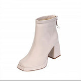 kamames NEW brand women autumn winter warm boots sexy high heels platform black brown zipper shoes woman ankle boots big size 34-39