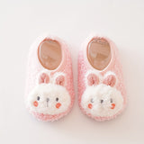 Baby Girls Toddler Shoes Socks Cute Animal Doll, Baby Floor Socks Soft Soled Warm Thick Non-slip Socks Slipper For Autumn And Winter