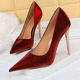 BIGTREE Shoes New Silk Women Pumps Stiletto Super High Heels 10.5 Cm Sexy Women Heels Plus Size Pumps Ladies Shoes Party Shoes