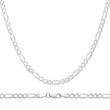 1pc Silvery plated Chain Necklace For Women,Figaro link Chain Necklace,Cute choker necklace for women