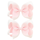 2Pcs/lot 4'' Cute Solid Grosgrain Ribbon Bowknot Hair Clips For Girls Handmade Hairpins Barrettes Headwear Kids Hair Accessories