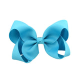 1Piece Solid Grosgrain Ribbon Hair Bows With Clip For Cute Girls Handmade Hair Clips Barrettes Hairpins Kids Hair Accessories