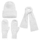 kamames Women Knit Hat Scarf Gloves Sets Soft Warm Winter Solid Color Fashion Accessories for Cold Weather