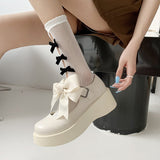 kamames 2024, The New Spring And Summer Mary Jane Shoes Loose Cake Bottom Bow Students JK All Kinds Of Sweet Design