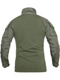 Men's Stretchable Cotton Long-Sleeve Top - Slim Fit, Half Zipper, Pockets - Ideal for Hiking, Climbing, Camping, and Fishing