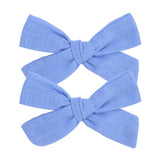 2020 Lovely Baby Solid Hair Bows With Clip Bowknot Hair Clips Headwear Children Cute Cotton Hairpins Barrettes Hair Accessories