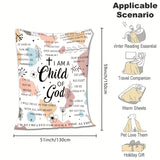 Women Gifts - I Am A Child Of God Blanket, Religious Gifts, Secret Sister Gifts For Women Inspiration Blanket Super Soft Flannel Blanket