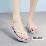 2021 fashion Summer Beach Women Flip Flops Sandals Women's Slippers Female Slope Heel Sandals Flip Flops women Shoes