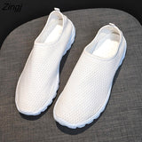 kamames Cartoon Nurse Doctor Print Women Sneakers Slip on Light Mesh Shoes Summer Breathable Flats Shoes Zapatos Planos