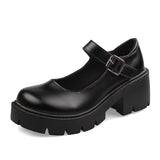 kamames Mary Jane Small Leather Shoes For Women In Autumn 2024 Thin Cosplay Thick Soles, Thick Heels And High Heels Jk Single Shoes