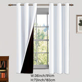 2 Panels Blackout Curtain Polyester Coated Insulated Blackout Grommet Top Curtains For Bedroom, Living Room, Home Decor, Room Decor