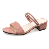 kamames kamames Korean Sandals Women's 2023 New Thick Heels Sandals And Slippers One Shoe And Two Open-Toed Women's Shoes