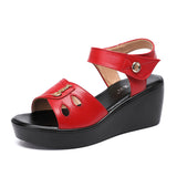 kamames Summer New Soft Heel Sandals Women's Muffin Thick-Soled Waterproof Platform Heels Large Size 41-43 Women's Shoes
