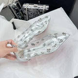 kamames kamames High Heels Women 2024 Summer New Pointed Silver Women's Shoes Transparent Temperament Fine Heel Single Shoes Women