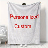 1pc Custom Digital Flannel Fleece Blanket - Unique Personalized Design, Ultra-Lightweight, Super-Soft, Warm and Cozy - Thoughtful Gift for Loved Ones, Perfect for Valentines Day, Indoor and Outdoor Use, Year-Round Comfort