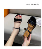 kamames women's 2022 summer new outer wear fashion middle heel two wear open toe thick heel sandals women's shoes wholesale