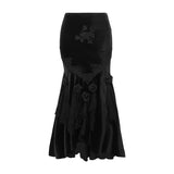 kamames Summer New Fashionable Sexy Hot Girl Dress Dark Gothic Temperament Slim Buttocks Fishtail Skirt