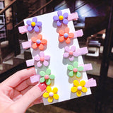 10PCS/Set New Girls Cute Cartoon Ice Cream Unicorn Hair Clips Kids Lovely Hairpins Headband Barrettes Fashion Hair Accessories