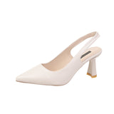 kamames kamames Spring And Summer New Pointed High-Heeled Shoes With Thin Heels And Single Shoes With A Shallow Mouth Behind Baotou Sandals