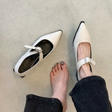 kamames kamames 2023 New British Style One Word Belt With Small Leather Shoes Wear Fashion Mary Jane Shoes Women's Shoes