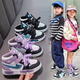 kamames kamames Casual Shoes Help Children's Sports Shoes 2023 Autumn New Soft-Soled Board Shoes Boys' High-Top Running Shoes