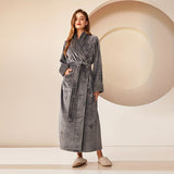 Ultra-Soft, Quick-Dry Flannel Bathrobe for Couples - Extra Long & Thick, Absorbent, Loose Fit with Pockets - Perfect for Home, Spa, and Hotel Use