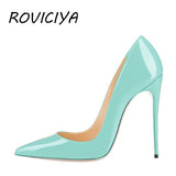 kamames Thin High Heels Women Dress Shoes 8/10/12 cm Heels Stilettos Women Pumps Party Shoes Summer Color QP003 ROVICIYA