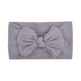 1PCS New Cotton Solid Baby Headband For Cute Girls Kid Wide Bow Knot Turban Elastic Hairbands Handmade Headwear Hair Accessories