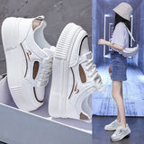 kamames kamames 2023 New Cake Skin Surface Thick Sole Mesh Breathable Color Small White Shoes Women's Casual Sports Student Shoes