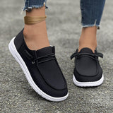 kamames 2024 New Large-Size Casual Single Shoes For Women With Flat Soles And Low-Top Love Shoes