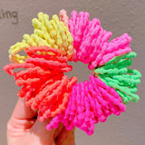 100PCS/Set New Girls Candy Colors Nylon Basic Elastic Hair Bands Kids Rubber Bands Headband Scrunchie Fashion Hair Accessories